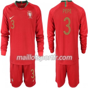 Maillot de Foot Portugal PEPE 3 Enfant Domicile Coupe du monde 2018 ML